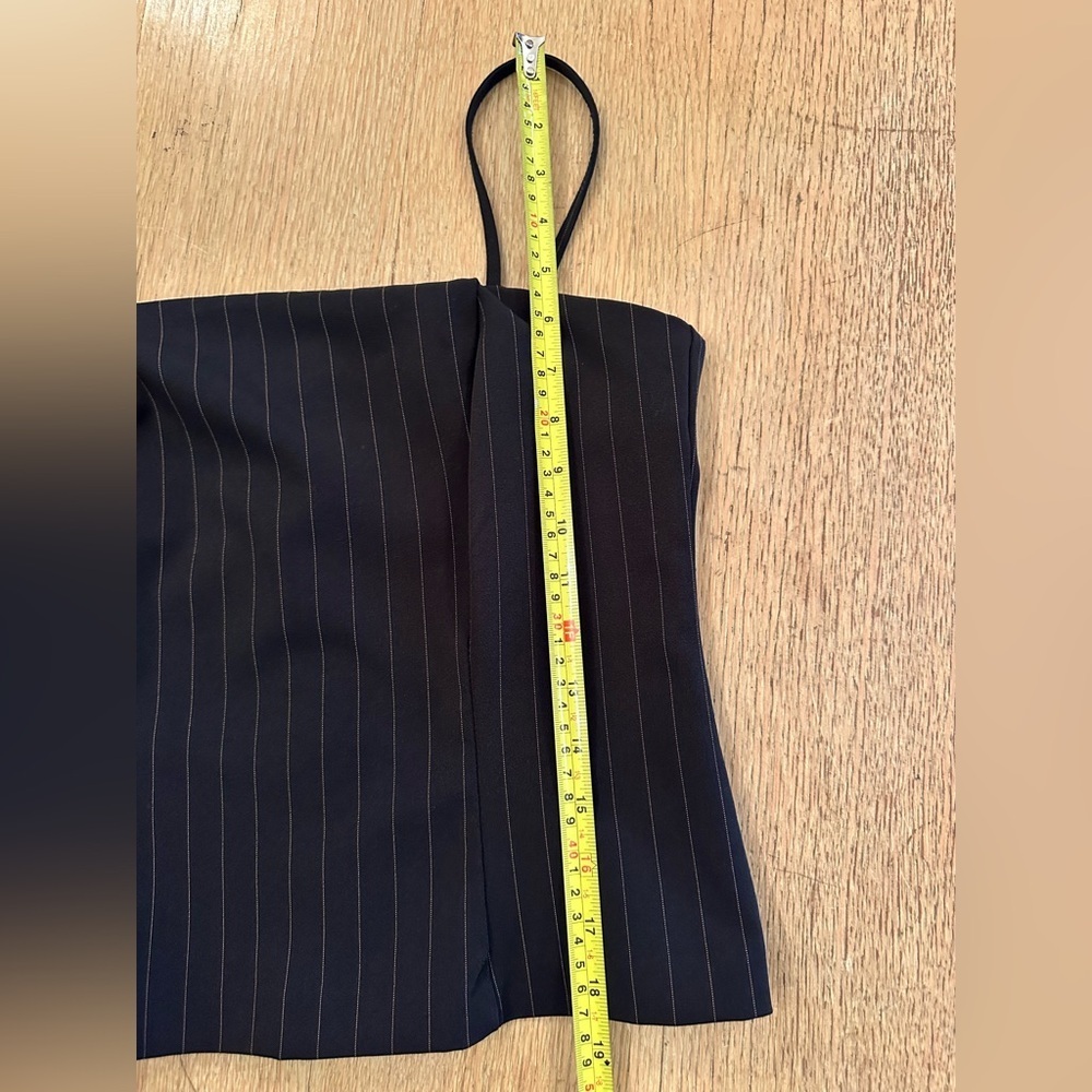 Y2K Studio Y Black Pinstripe 3 Piece Sleeveless Pantsuit - Picture 10 of 15